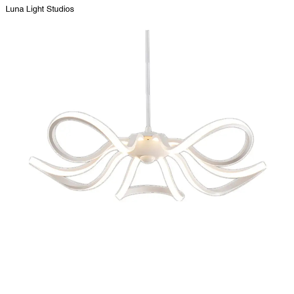 Contemporary Led Petal Ceiling Light - Acrylic Restaurant Chandelier