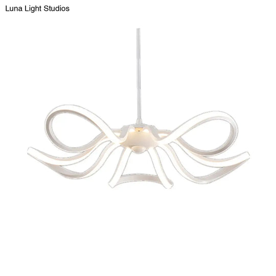 Contemporary Led Petal Ceiling Light - Acrylic Restaurant Chandelier