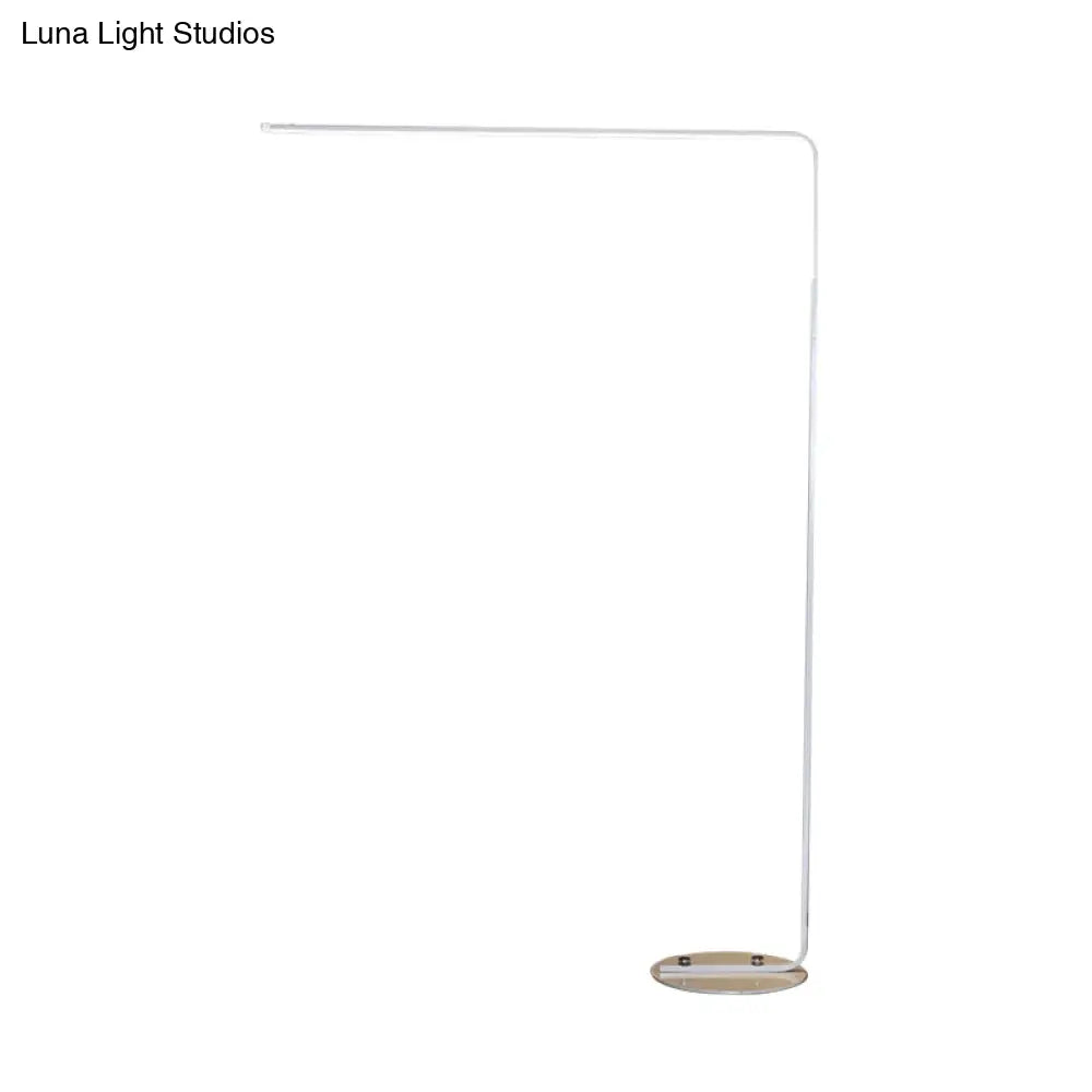 Contemporary Led Standing Floor Lamp For Living Room - Black/White Acrylic Adjustable Angle Reading