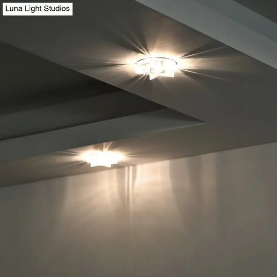 Contemporary Led Star - Shaped Crystal Ceiling Lamp For Hallway