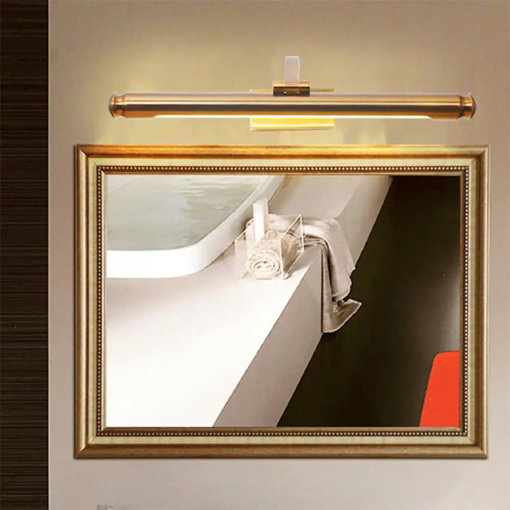 Contemporary Led Vanity Light In Gold Finish - Tubed Wall Sconce For Kitchen 20.5/26 W / 20.5