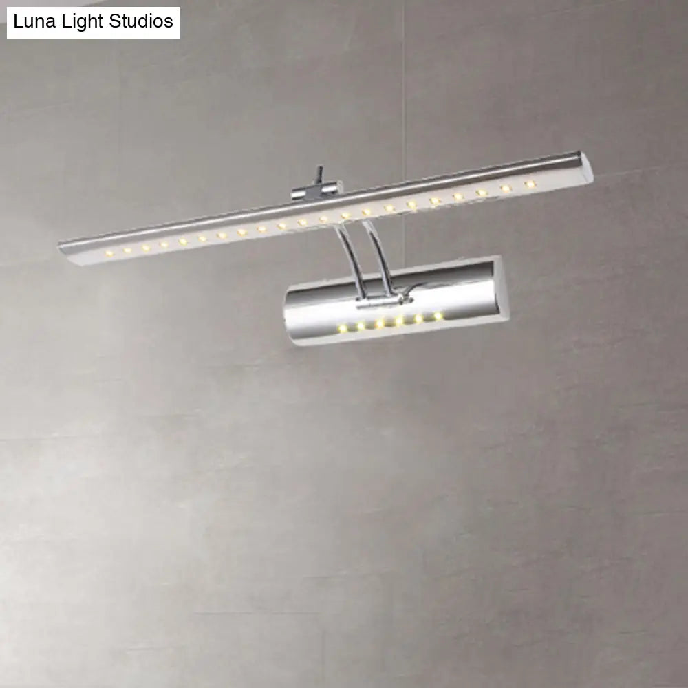 Contemporary Led Vanity Light With Nickel Finish And White/Warm 16/21.5 Wide