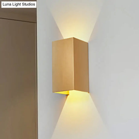 Contemporary Led Wall Sconce In Metal Gold/Coffee/Grey For Bedroom