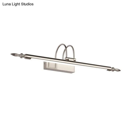 Contemporary Led Wall Sconce - Slim Metal Design 22/26/30 Wide Brass/Nickel Finish White/Warm Light