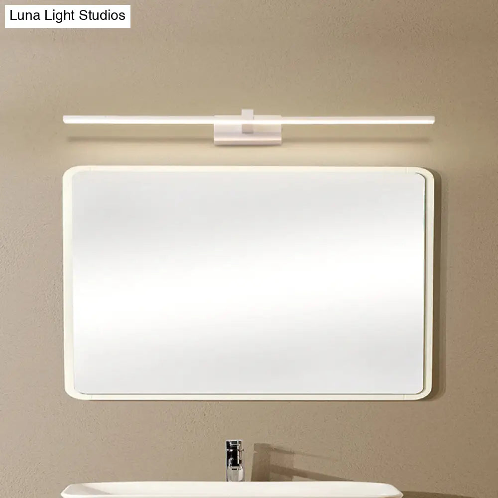 Contemporary Led Wall Sconce - White Linear Vanity Light Fixture