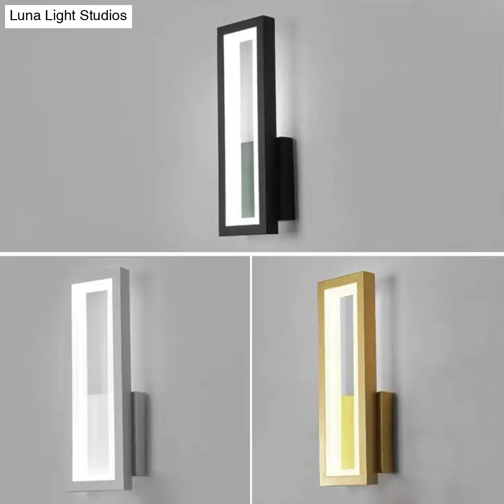 Contemporary Led Wall Sconce With Acrylic Shade For Bedside Lighting