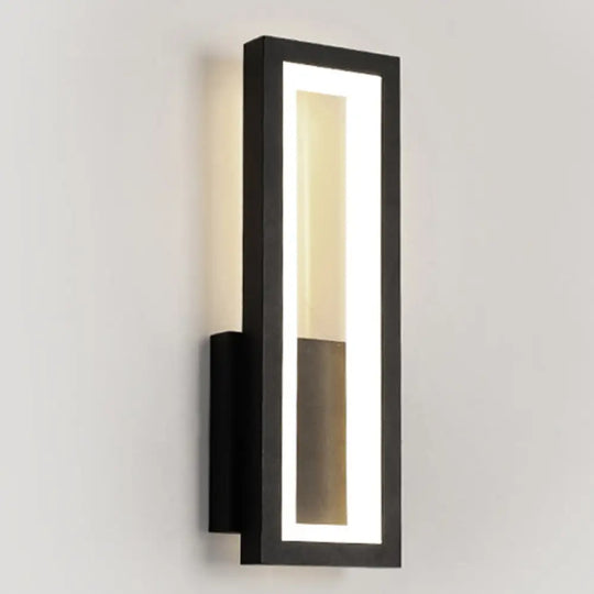 Contemporary Led Wall Sconce With Acrylic Shade For Bedside Lighting Black / Third Gear