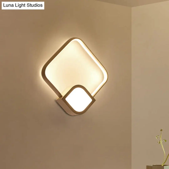 Contemporary Led White Wall Sconce Light For Living Room