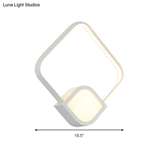 Contemporary Led White Wall Sconce Light For Living Room