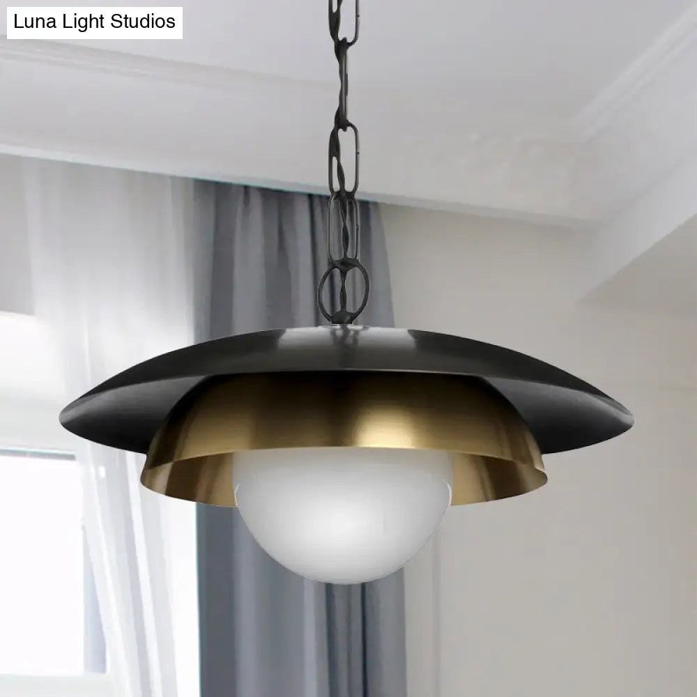 Contemporary Metal Ball Ceiling Lamp With 1 Brass Head For Porch Lighting
