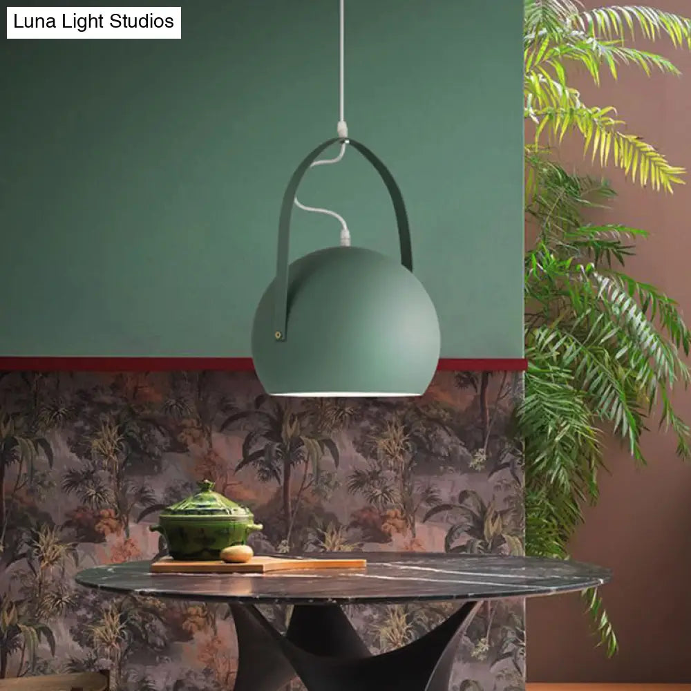 Contemporary Metal Bubble Hanging Light - Green 1-Light Down Lighting For Dining Room’ Note: The