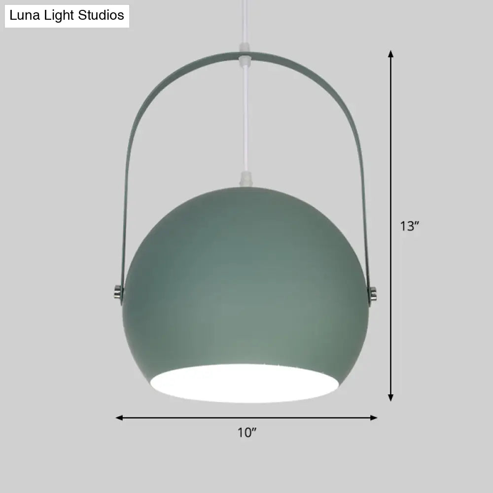 Contemporary Metal Bubble Hanging Light - Green 1-Light Down Lighting For Dining Room’ Note: The