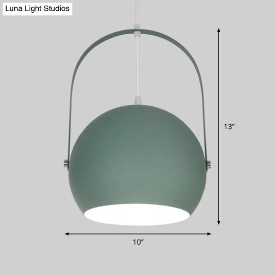 Contemporary Metal Bubble Hanging Light - Green 1-Light Down Lighting For Dining Room’ Note: The