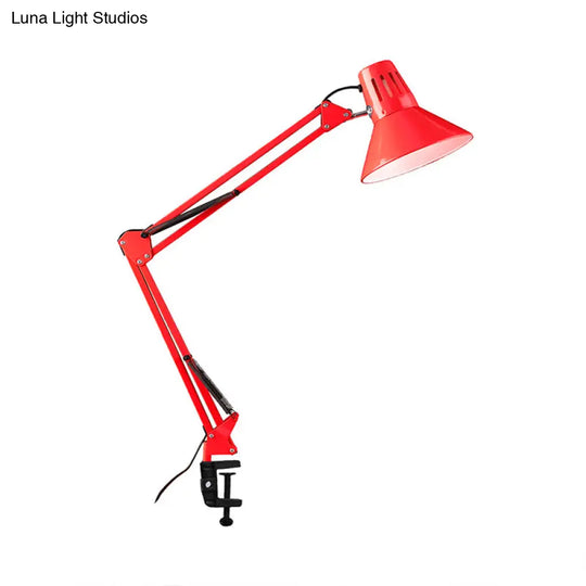 Contemporary Metal Desk Light With Adjustable Arm - Stylish Task Lamp For Study Room Black/White