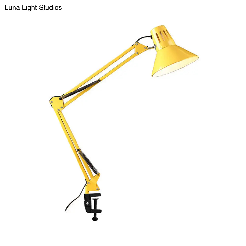 Contemporary Metal Desk Light With Adjustable Arm - Stylish Task Lamp For Study Room Black/White