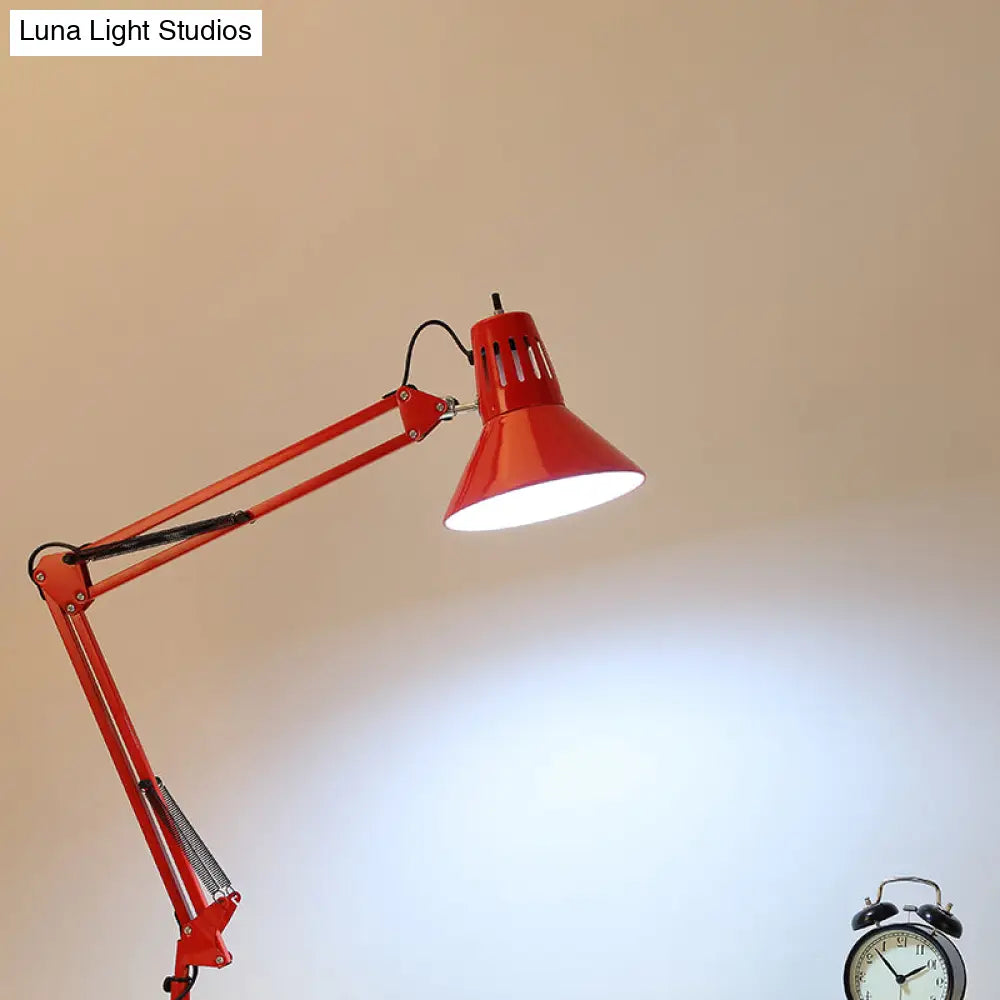 Contemporary Metal Desk Light With Adjustable Arm - Stylish Task Lamp For Study Room Black/White