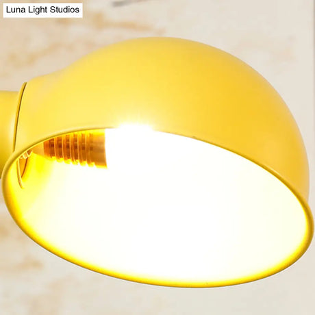 Contemporary Metal Dome Shade Floor Lamp With Flexible Gooseneck Arm