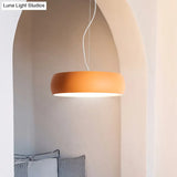 Contemporary Metal Drum Pendant Light For Dining Room Ceilings