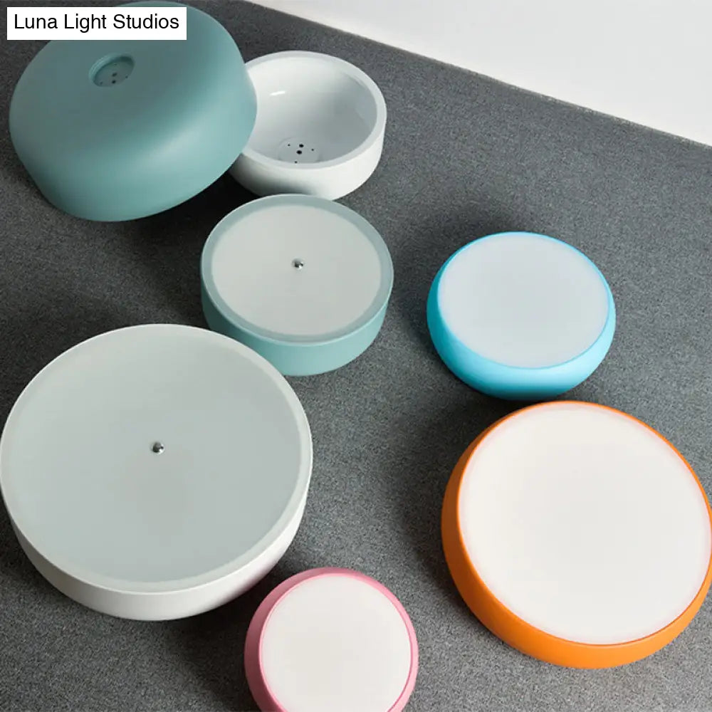 Contemporary Metal Drum Pendant Light For Dining Room Ceilings