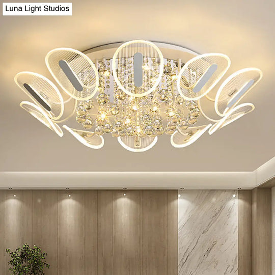 Contemporary Metal Flush Mount Ceiling Light For Bedroom