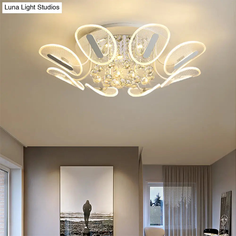 Contemporary Metal Flush Mount Ceiling Light For Bedroom