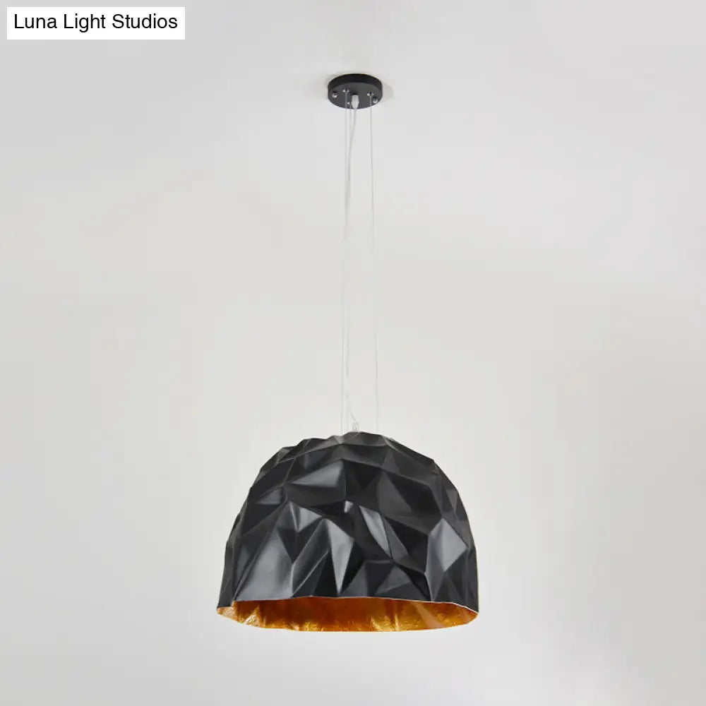 Contemporary Metal Hanging Ceiling Pendant Light In Black/White