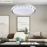 Contemporary Metal Led Fish Scale Pendant Lamp Kit – White/Gold Warm/White/Natural Light