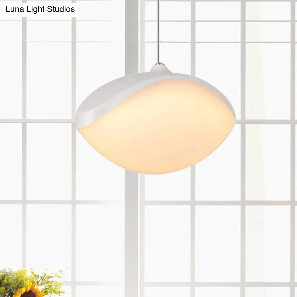 Modern Metal Led Pendant Ceiling Light - White/Champagne Gold White