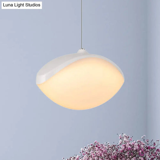 Modern Metal Led Pendant Ceiling Light - White/Champagne Gold