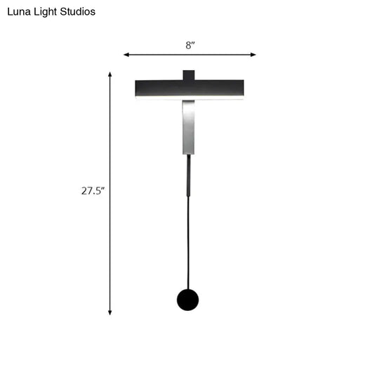 Contemporary Metal Led Rotatable Wall Sconce - Warm Light Lamp