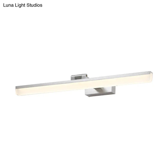 Contemporary Metal Led Vanity Sconce - 16.5/28/22.5 Wide Black/Silver/Coffee Adjustable Lighting