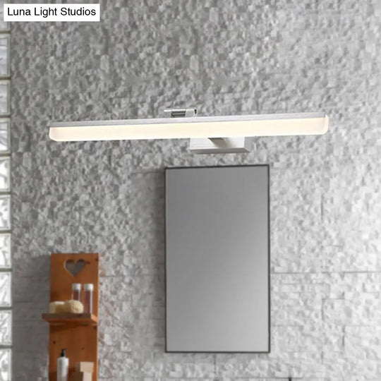 Contemporary Metal Led Vanity Sconce - 16.5/28/22.5 Wide Black/Silver/Coffee Adjustable Lighting