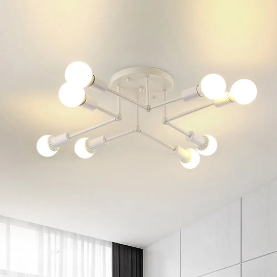 Contemporary Metal Linear Semi-Flush Ceiling Light – Ideal For Kid’s Bedroom And Living Room 8