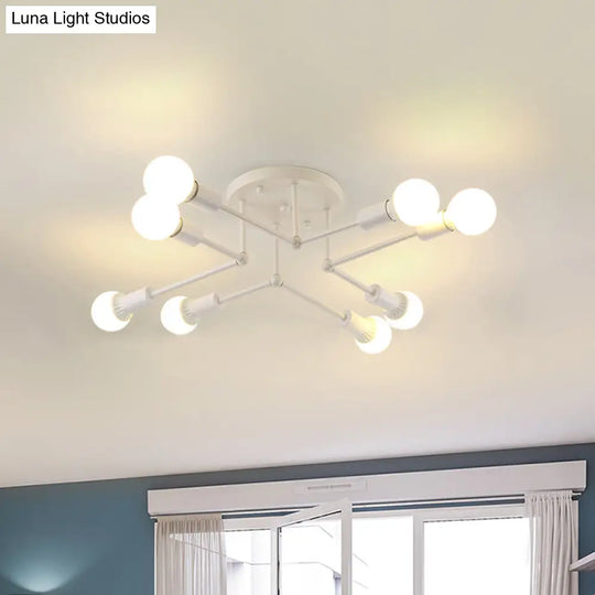 Contemporary Metal Linear Semi-Flush Ceiling Light – Ideal For Kid’s Bedroom And Living Room