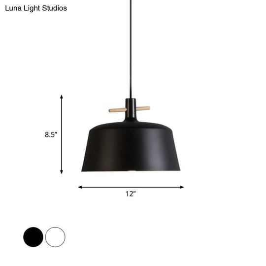 Contemporary Metal Pendant Lamp With Shade - Stylish Dining Room Hanging Light Fixture In