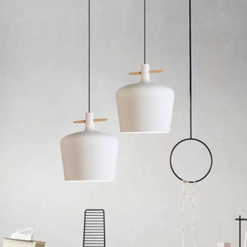 Contemporary Metal Pendant Lamp With Shade - Stylish Dining Room Hanging Light Fixture In