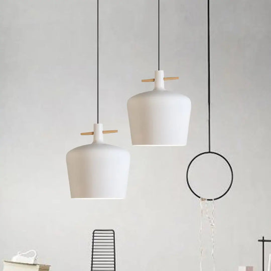 Contemporary Metal Pendant Lamp With Shade - Stylish Dining Room Hanging Light Fixture In