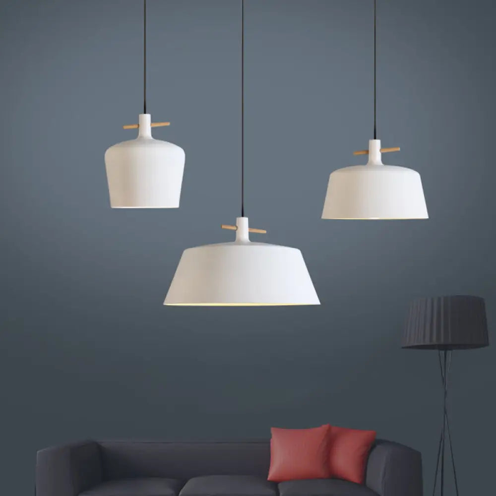 Contemporary Metal Pendant Lamp With Shade - Stylish Dining Room Hanging Light Fixture In