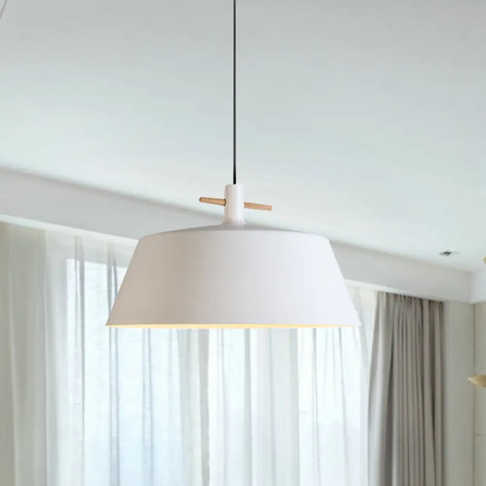 Contemporary Metal Pendant Lamp With Shade - Stylish Dining Room Hanging Light Fixture In