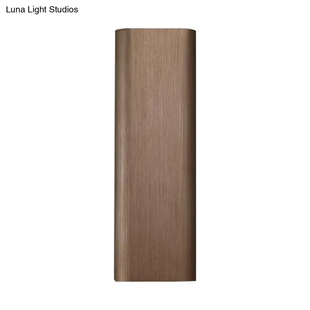 Contemporary Metallic Led Wall Sconce In Bronze/Gold/Coffee For Living Room - Mountable Up & Down