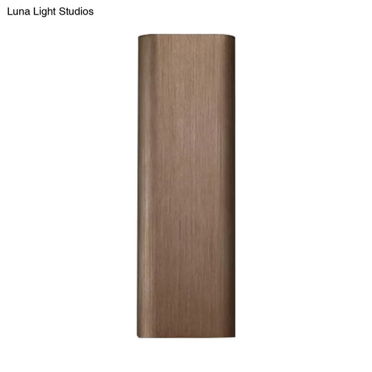 Contemporary Metallic Led Wall Sconce In Bronze/Gold/Coffee For Living Room - Mountable Up & Down