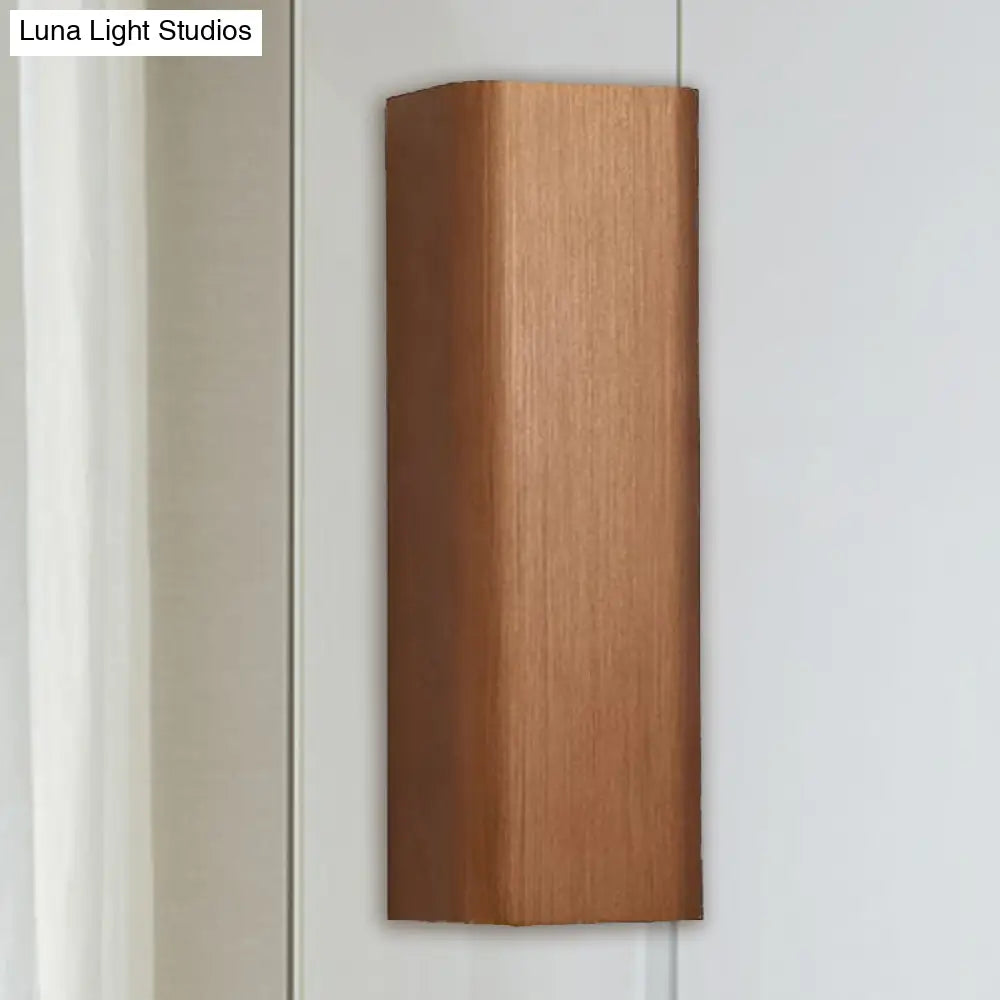 Contemporary Metallic Led Wall Sconce In Bronze/Gold/Coffee For Living Room - Mountable Up & Down