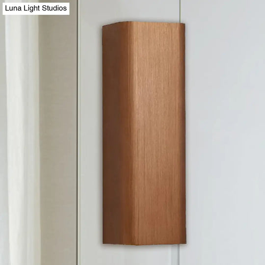 Contemporary Metallic Led Wall Sconce In Bronze/Gold/Coffee For Living Room - Mountable Up & Down