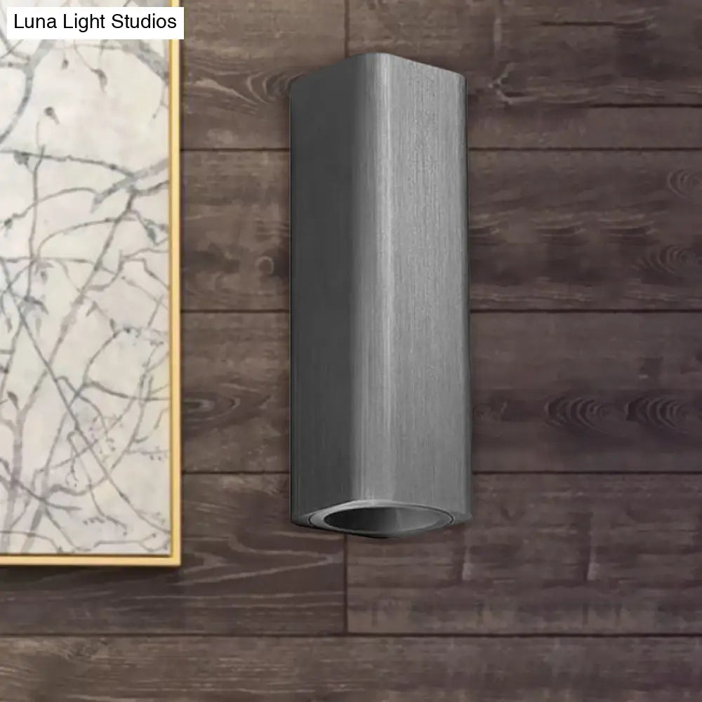 Contemporary Metallic Led Wall Sconce In Bronze/Gold/Coffee For Living Room - Mountable Up & Down