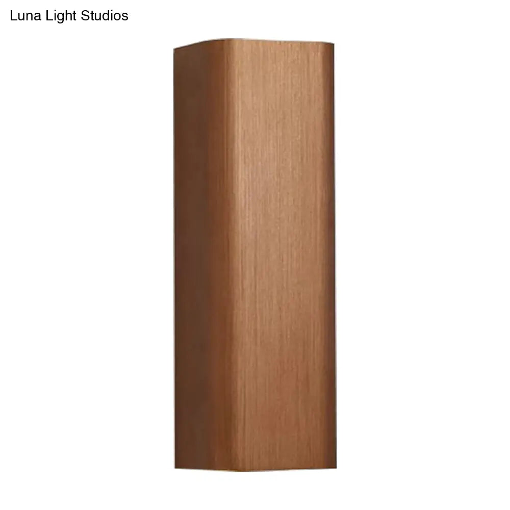 Contemporary Metallic Led Wall Sconce In Bronze/Gold/Coffee For Living Room - Mountable Up & Down