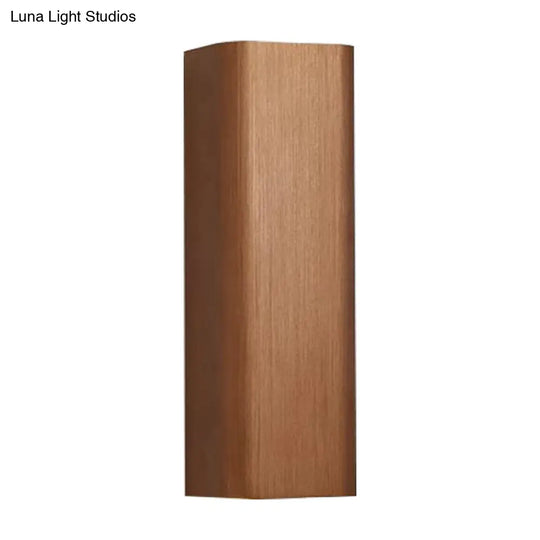 Contemporary Metallic Led Wall Sconce In Bronze/Gold/Coffee For Living Room - Mountable Up & Down