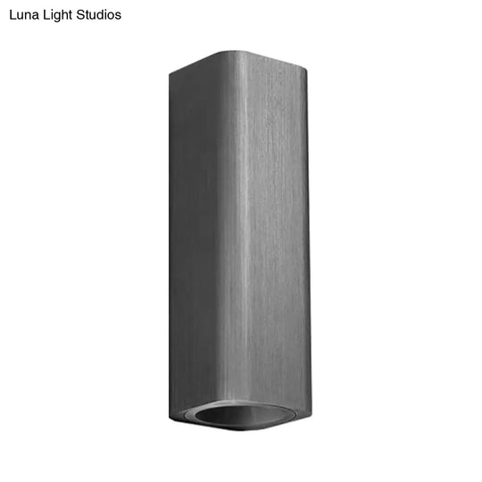 Contemporary Metallic Led Wall Sconce In Bronze/Gold/Coffee For Living Room - Mountable Up & Down