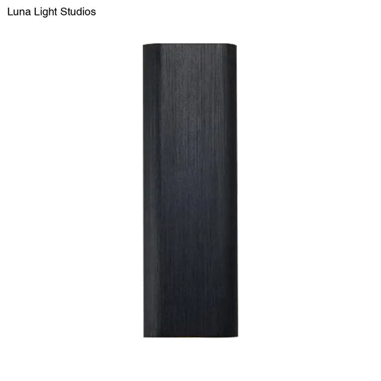 Contemporary Metallic Led Wall Sconce In Bronze/Gold/Coffee For Living Room - Mountable Up & Down