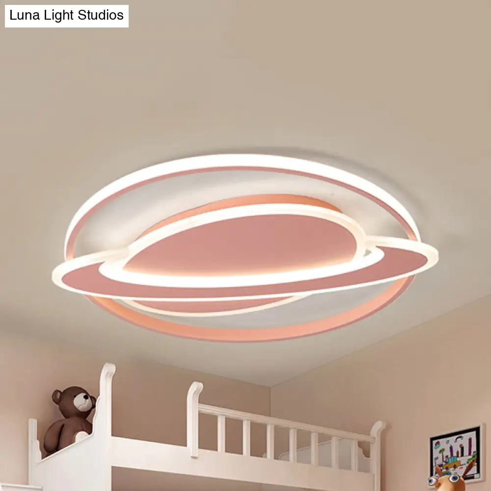 Contemporary Planet Ceiling Light: Stylish Acrylic Flush Mount For Bedrooms
