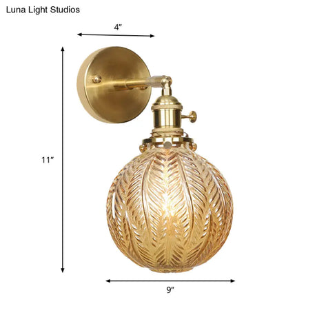 Contemporary Prismatic Glass Wall Sconce With Geometric Design - Brass Mount Light Fixture